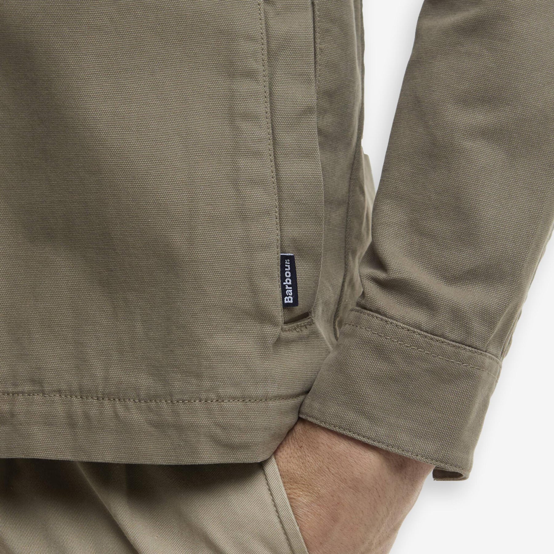Washed Cotton Overshirt Smokey Olive