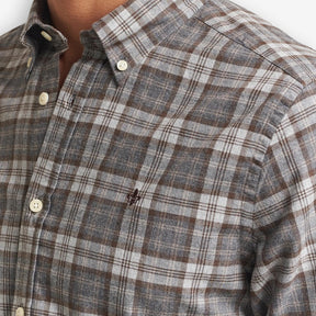 Watts Flannel Check Shirt Grey