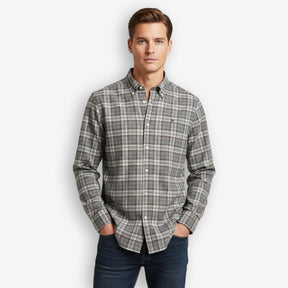 Watts Flannel Check Shirt Grey