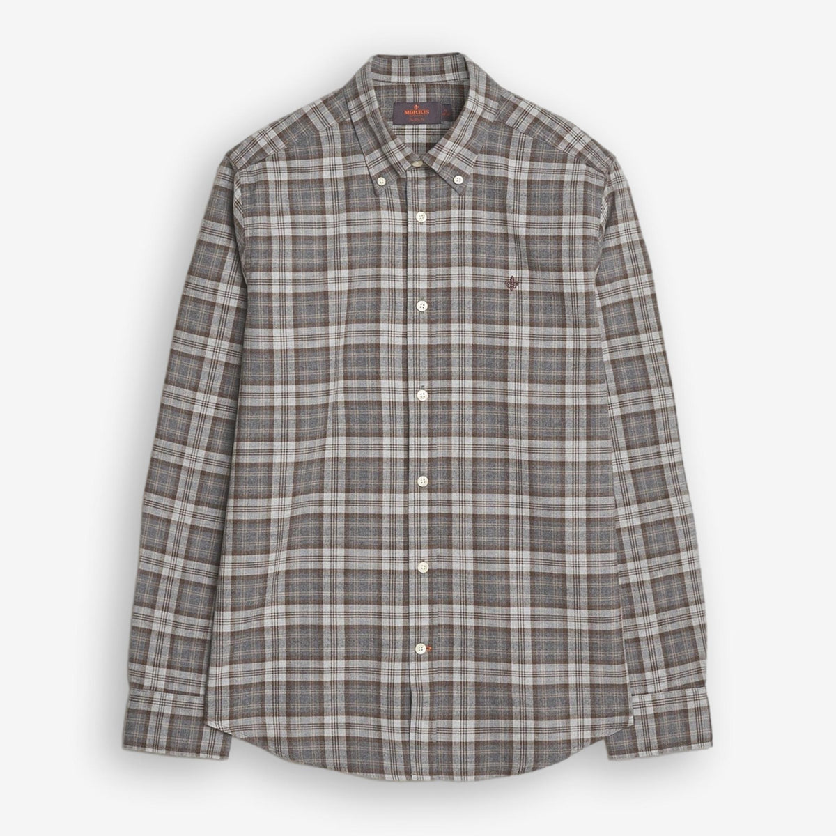 Watts Flannel Check Shirt Grey