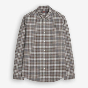 Watts Flannel Check Shirt Grey