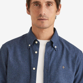 Watts Flannel Shirt Navy Blue