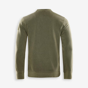 Wind Pigment Dyed Crewneck Sweater Green