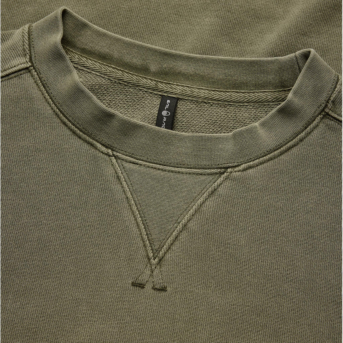 Wind Pigment Dyed Crewneck Sweater Green