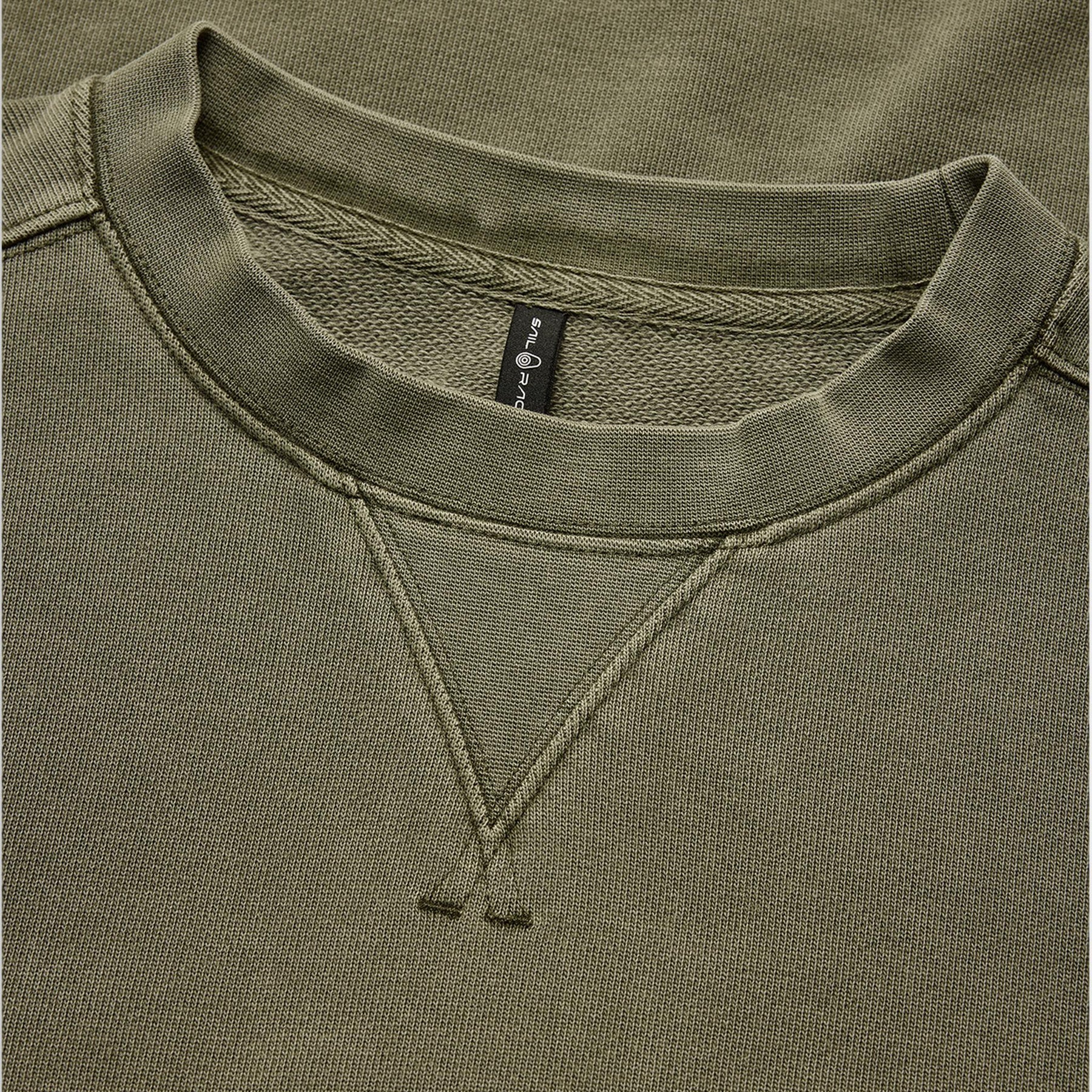 Wind Pigment Dyed Crewneck Sweater Green