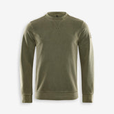 Wind Pigment Dyed Crewneck Sweater Green