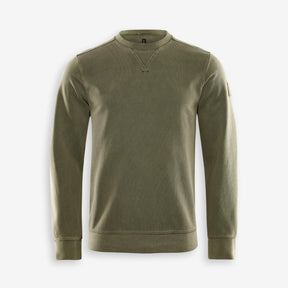 Wind Pigment Dyed Crewneck Sweater Green