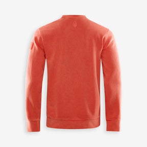 Wind Pigment Dyed Crewneck Sweater Orange
