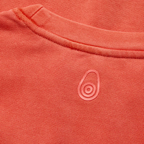 Wind Pigment Dyed Crewneck Sweater Orange