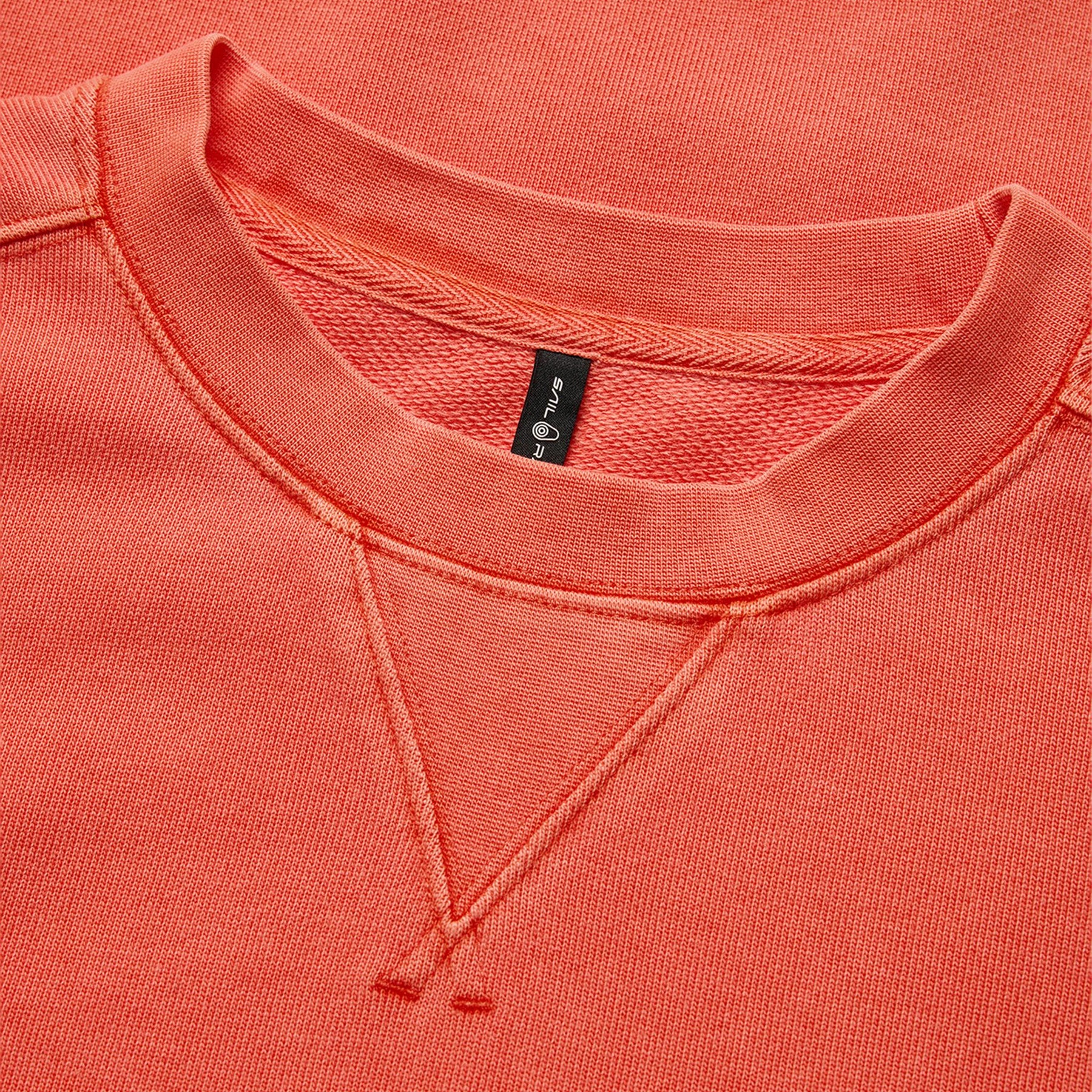 Wind Pigment Dyed Crewneck Sweater Orange