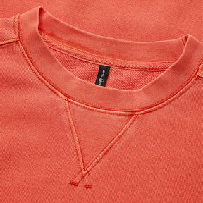 Wind Pigment Dyed Crewneck Sweater Orange