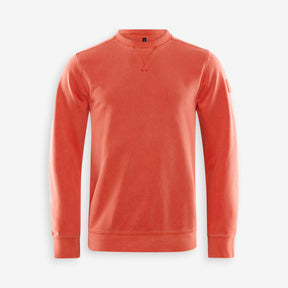 Wind Pigment Dyed Crewneck Sweater Orange