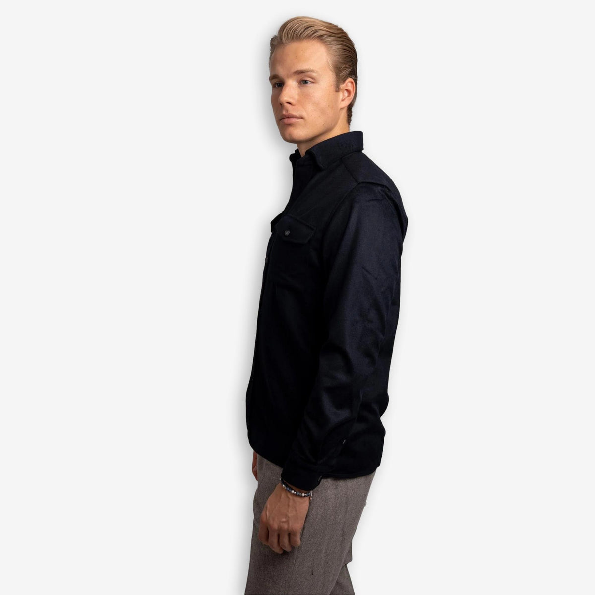 Wool Overshirt Navy