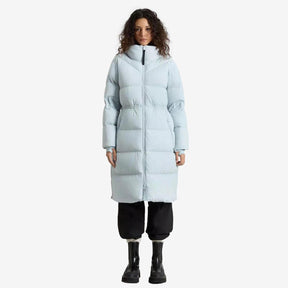 Long Down Stretch Parka Pearl Blue