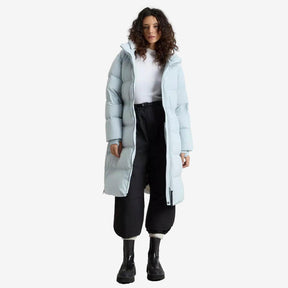 Long Down Stretch Parka Pearl Blue