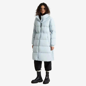 Long Down Stretch Parka Pearl Blue