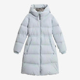 Long Down Stretch Parka Pearl Blue